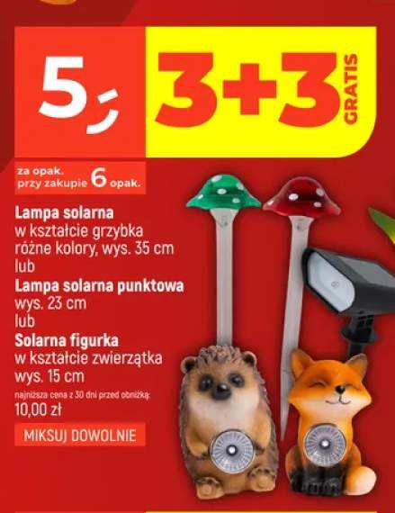 Lampa solarna w kształcie grzybka +2 warianty