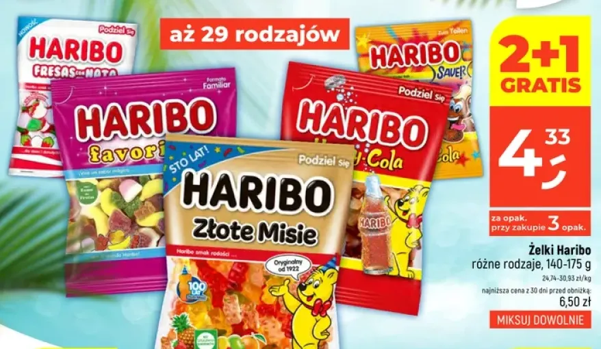 Żelki Haribo Favori +3 warianty