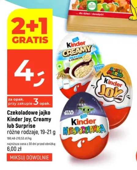 Czekoladowe jajko Kinder Joy +2 warianty