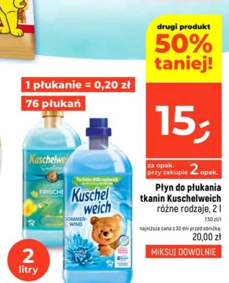 Płyn do płukania tkanin Kuschelweich Sommerwind +1 wariant