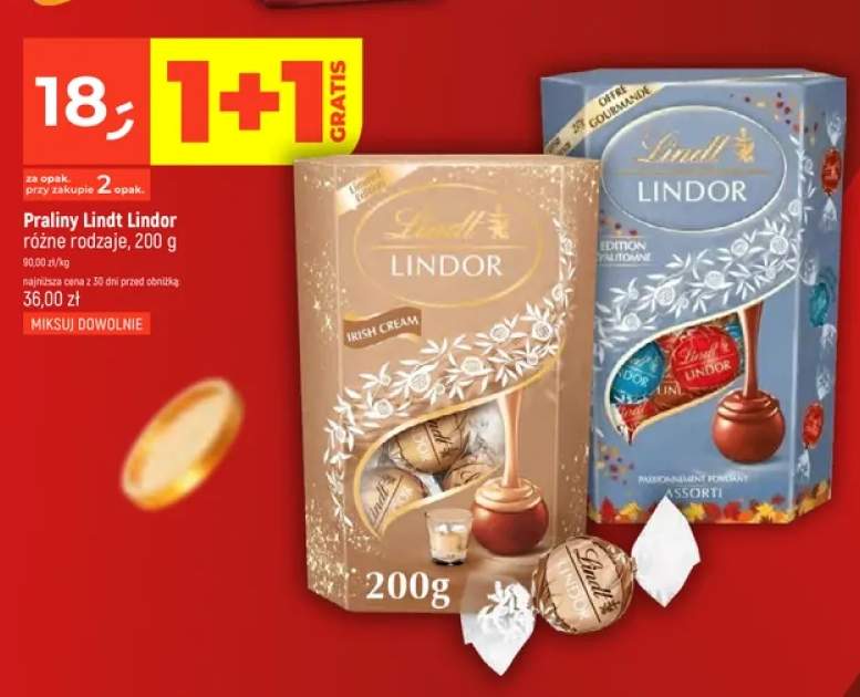 Praliny Lindt Lindor Irish Cream +1 wariant