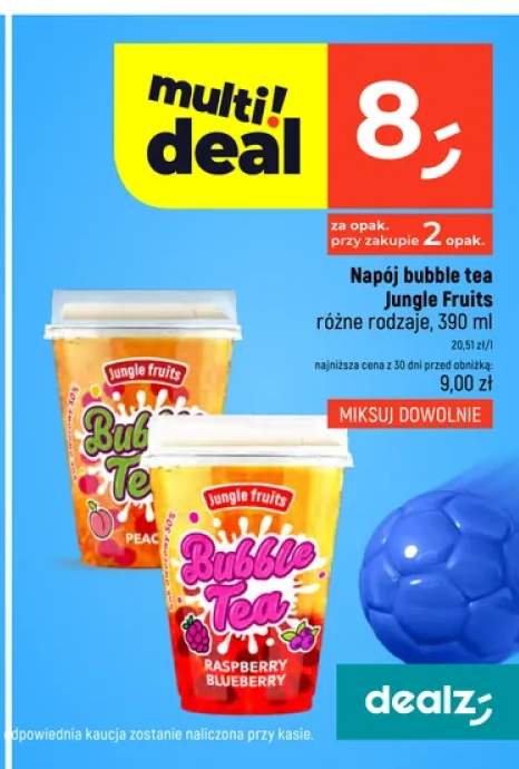 Napój bubble tea Jungle Fruits peach +1 wariant