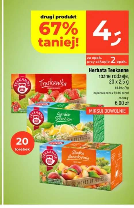 Herbata owocowa Teekanne Truskawka +2 warianty
