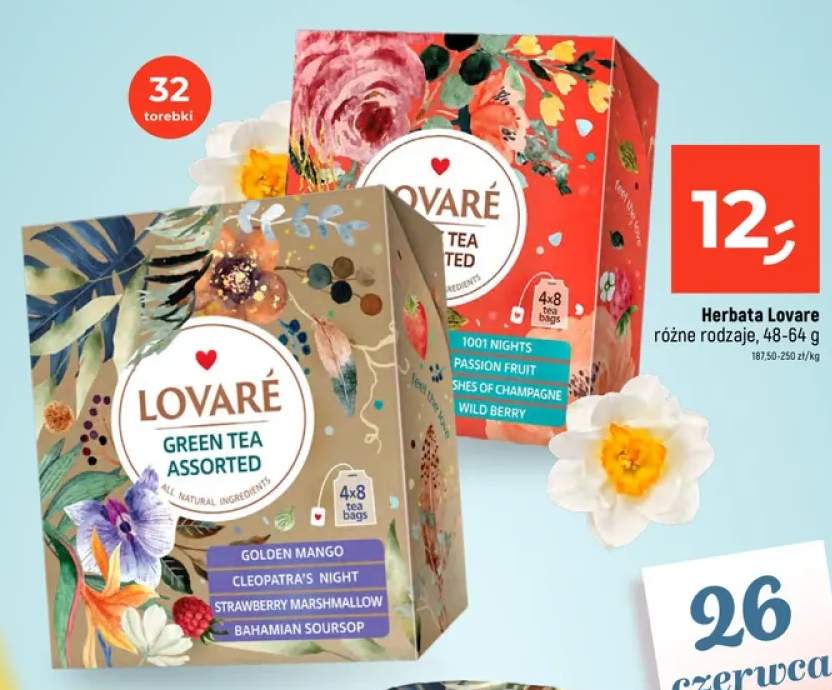Herbata Lovare Green Tea Assorted +1 wariant