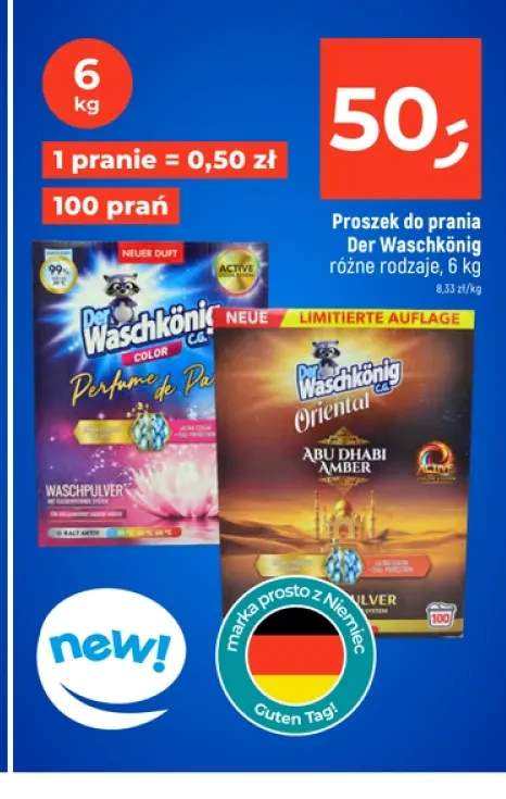 Proszek do prania Der Waschkönig Color +1 wariant
