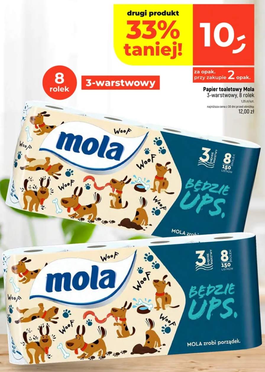 Papier toaletowy Mola 3-warstwowy 8-pak