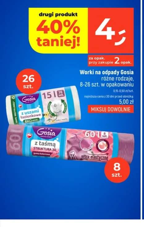 Worki na odpady Gosia z uszami łazienkowe EKO 15 l +1 wariant