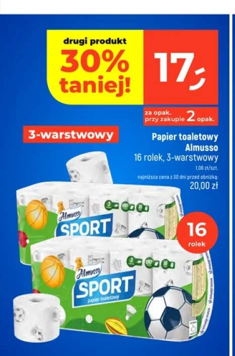 Papier toaletowy Almusso Sport 3-warstwowy