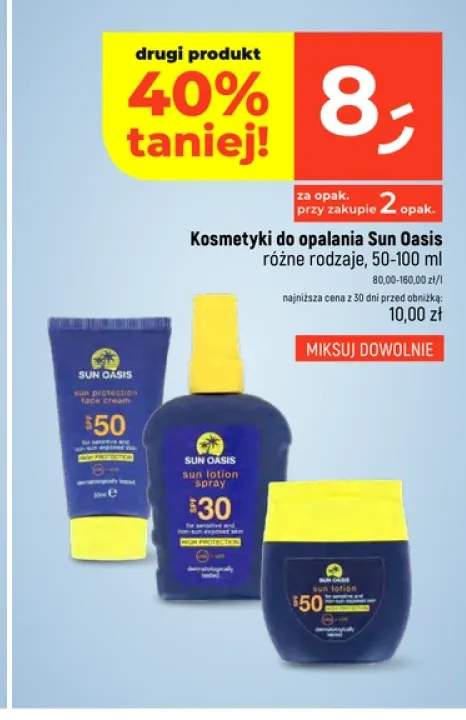 Krem do opalania do twarzy Sun Oasis SPF 50 +2 warianty