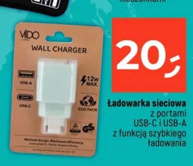 Ładowarka sieciowa VIDO z portami USB-C i USB-A
