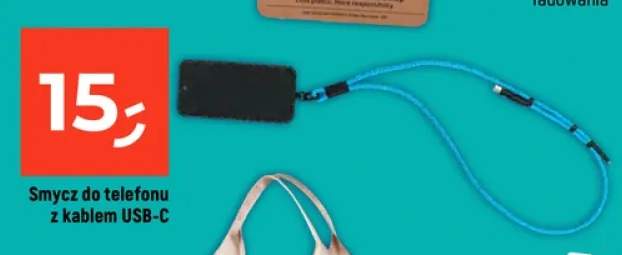 Smycz do telefonu z kablem USB-C