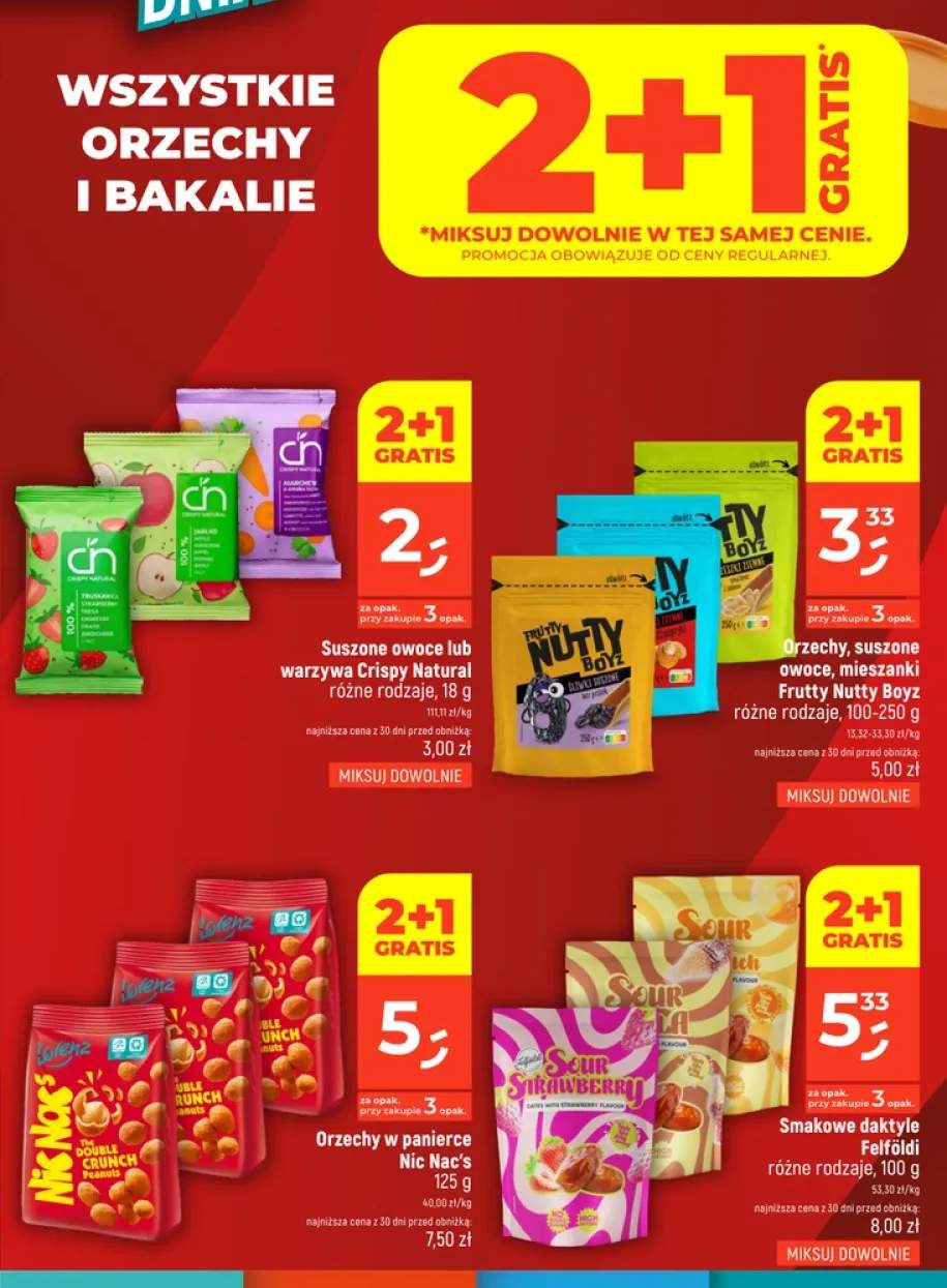 Suszone owoce Crispy Natural jabłko +11 wariantów