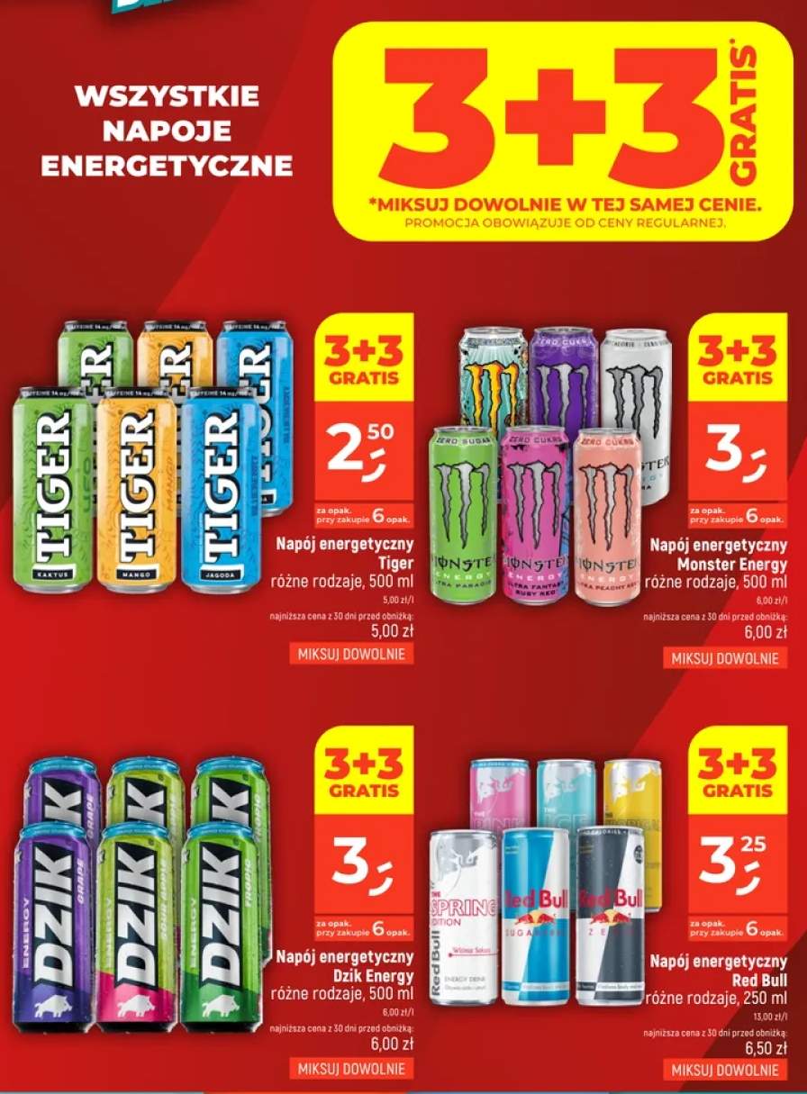 Napój energetyczny Monster Energy Ultra Fantasy Ruby Red +12 wariantów