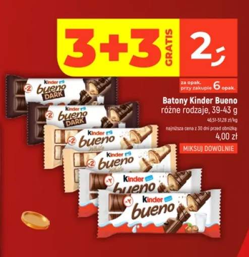 Baton Kinder Bueno Classic +2 warianty