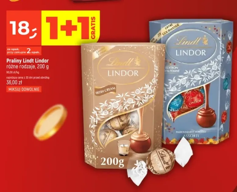 Praliny Lindt Lindor Irish Cream +1 wariant