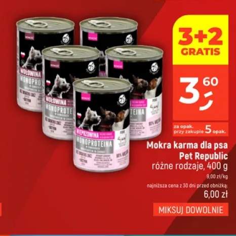 Mokra karma dla psa Pet Republic Monoprotein +1 wariant