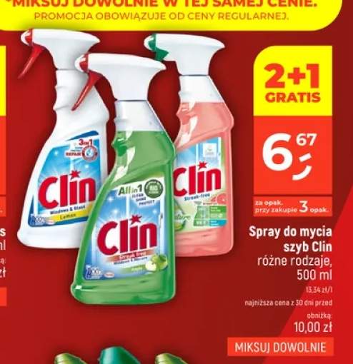 Spray do mycia szyb Clin Multi-Shine +2 warianty