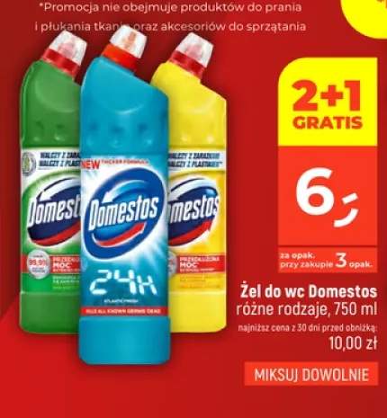 Żel do WC Domestos 24H Pine Fresh +2 warianty