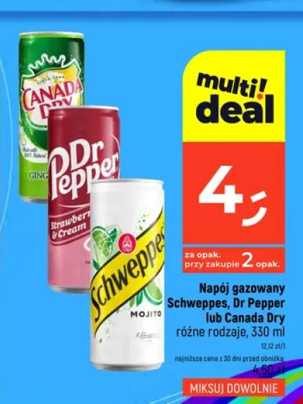 Napój gazowany Canada Dry Ginger Ale +2 warianty