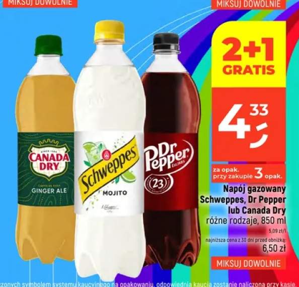 Napój gazowany Canada Dry Ginger Ale +2 warianty