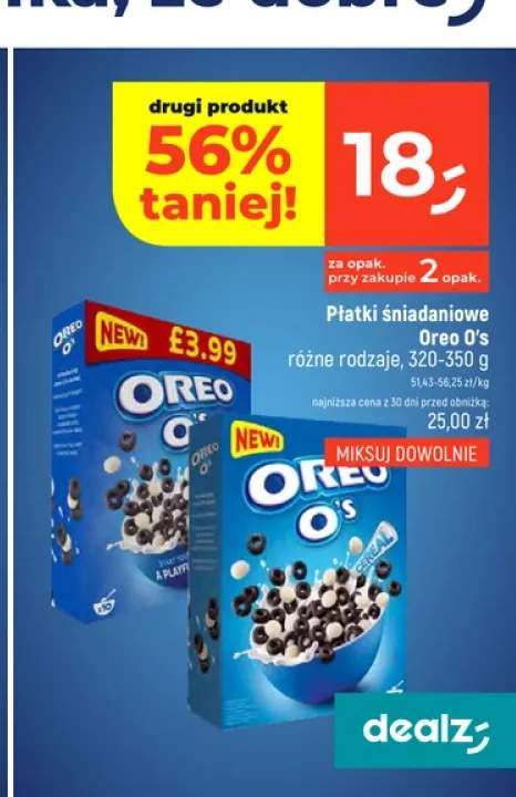 Płatki śniadaniowe Oreo O's +1 wariant