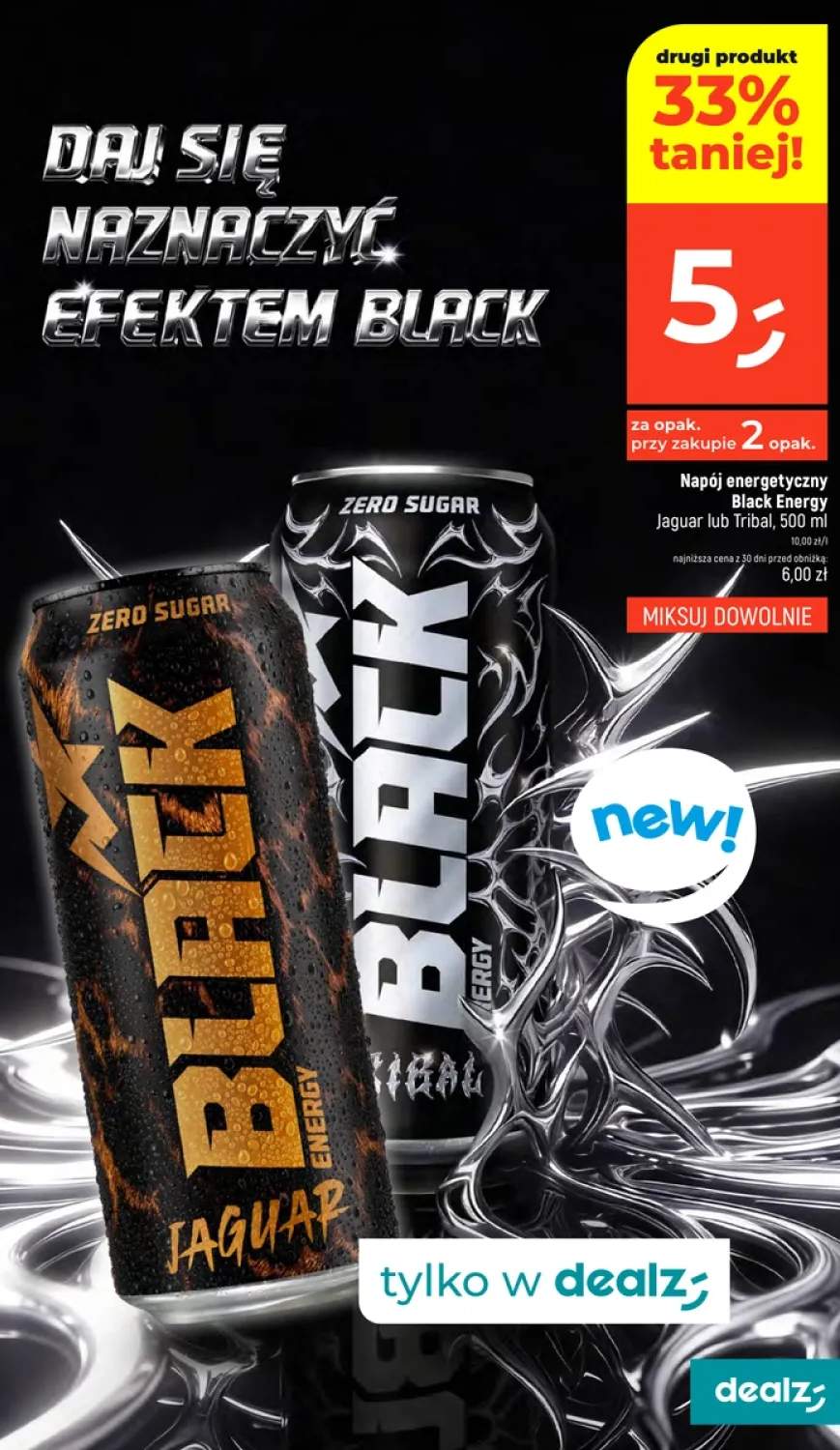 Napój energetyczny Black Energy Jaguar +1 wariant