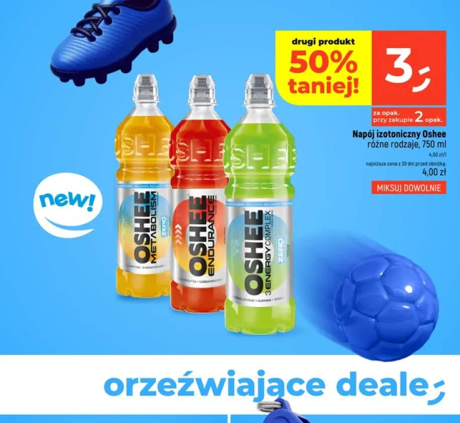 Napój izotoniczny Oshee Metabolism Zero +2 warianty