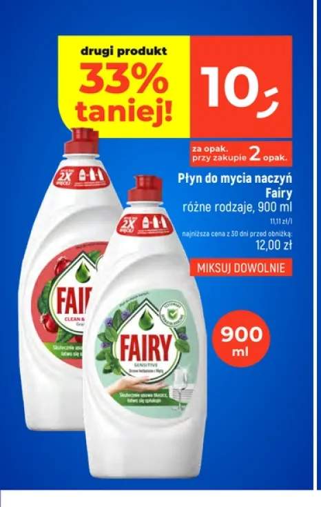 Płyn do mycia naczyń Fairy Clean & Fresh +1 wariant