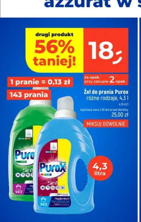 Żel do prania Purox Color +1 wariant