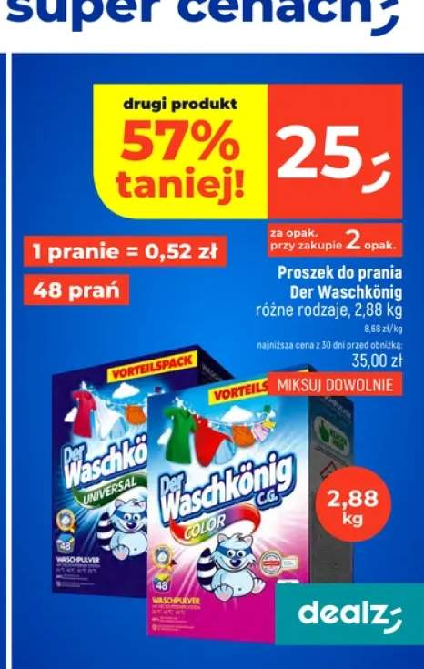 Proszek do prania Der Waschkönig Universal +1 wariant