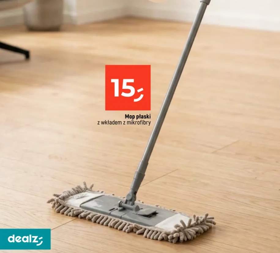 Mop płaski z wkładem z mikrofibry