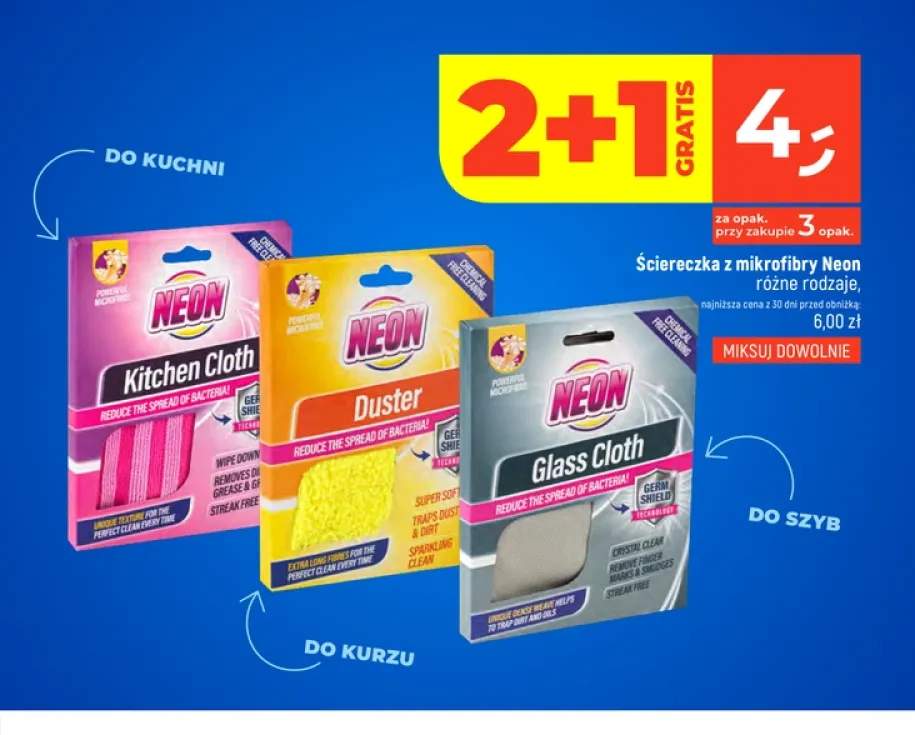 Ściereczka z mikrofibry Neon Duster +2 warianty