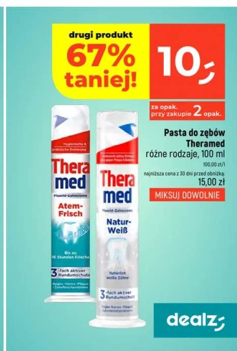 Pasta do zębów Theramed Atem-Frisch +1 wariant