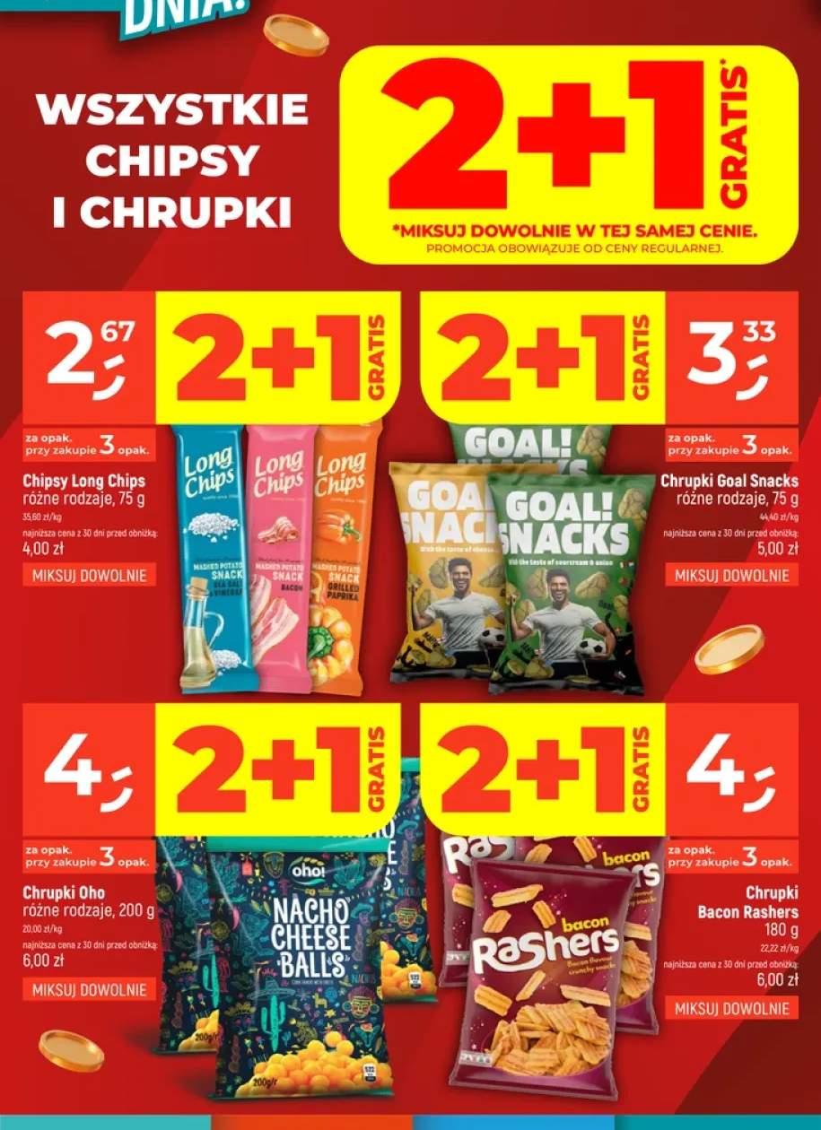 Chipsy i chrupki +6 wariantów