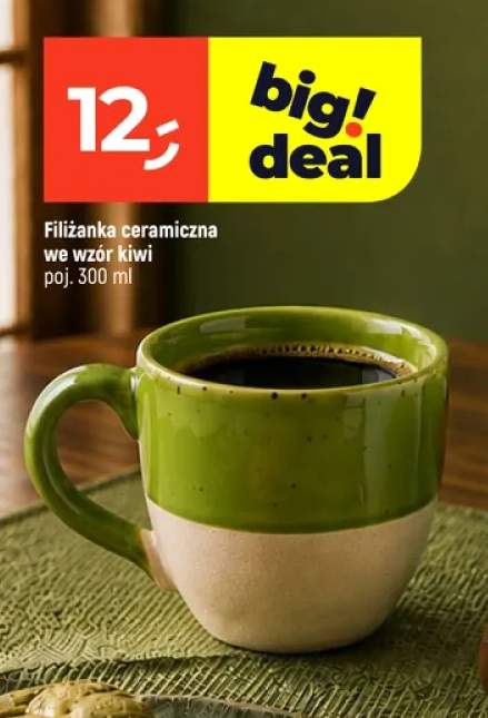Filiżanka ceramiczna we wzór kiwi 300 ml