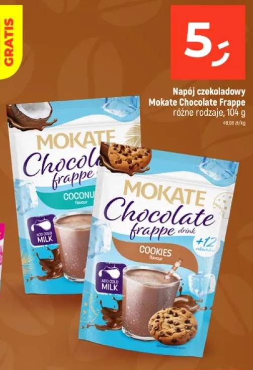 Napój czekoladowy Mokate Chocolate Frappe Coconut +1 wariant