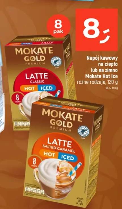 Napój kawowy Mokate Gold Premium Latte Classic Hot Iced 8-pak +1 wariant