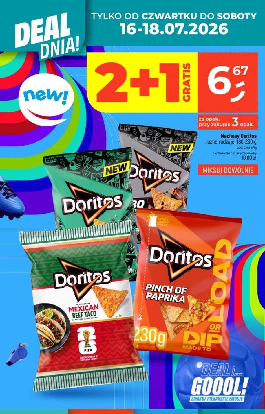 Nachosy Doritos Pinch of Paprika +2 warianty