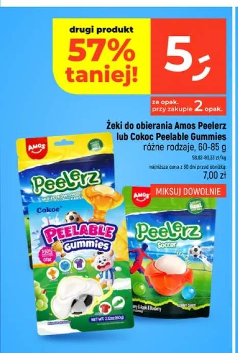 Żelki do obierania Amos Peelerz +2 warianty