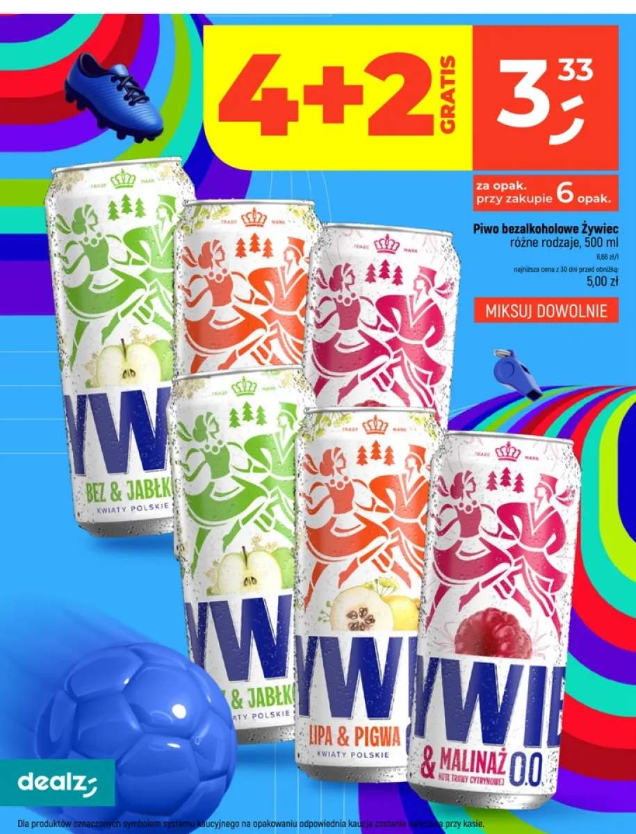 Piwo bezalkoholowe Żywiec Bez & Jabłko +2 warianty