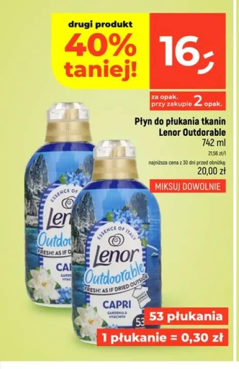 Płyn do płukania tkanin Lenor Outdoorable Capri +1 wariant