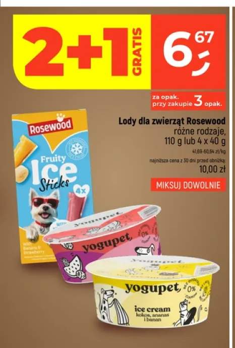 Lody dla zwierząt Yogupet Ice Cream kokos ananas i banan