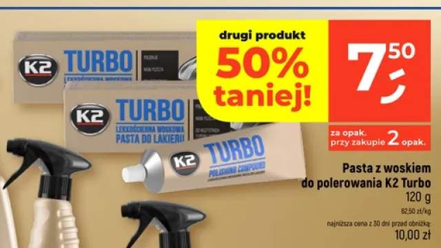 Pasta z woskiem do polerowania K2 Turbo