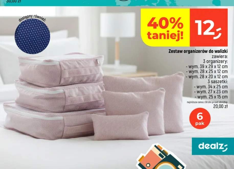 Zestaw organizerów do walizki 6-pak