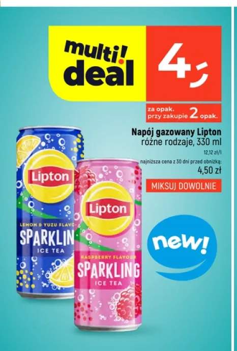 Napój gazowany Lipton Sparklin Lemon & Yuzu +1 wariant