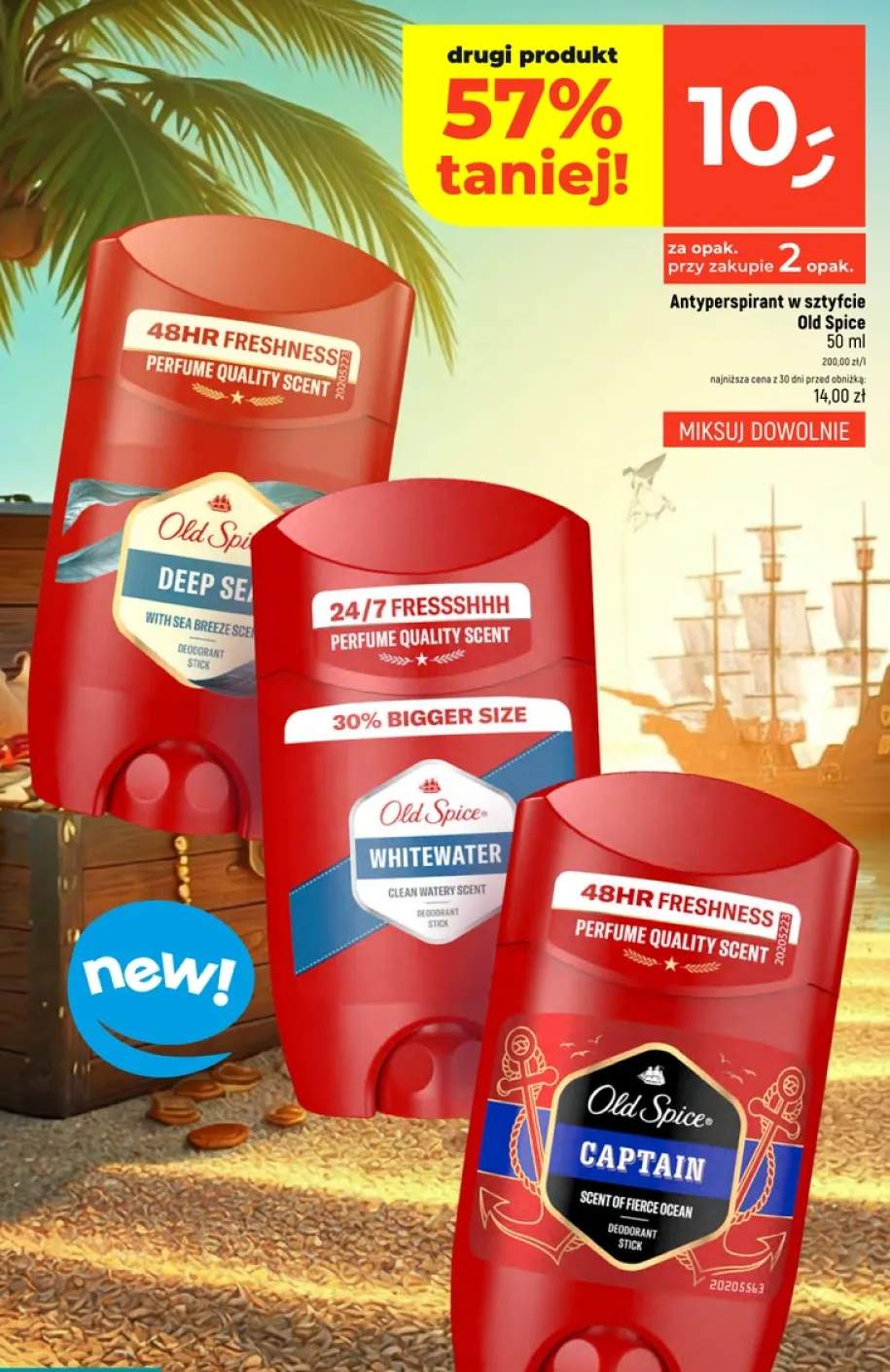 Antyperspirant w sztyfcie Old Spice Deep Sea +2 warianty