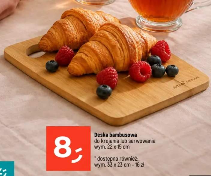 Deska bambusowa do krojenia lub serwowania 22x15 cm
