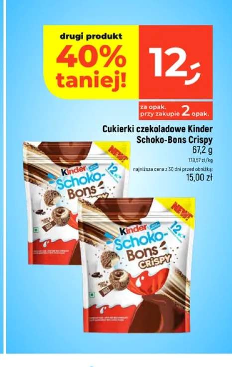Cukierki czekoladowe Kinder Schoko-Bons Crispy