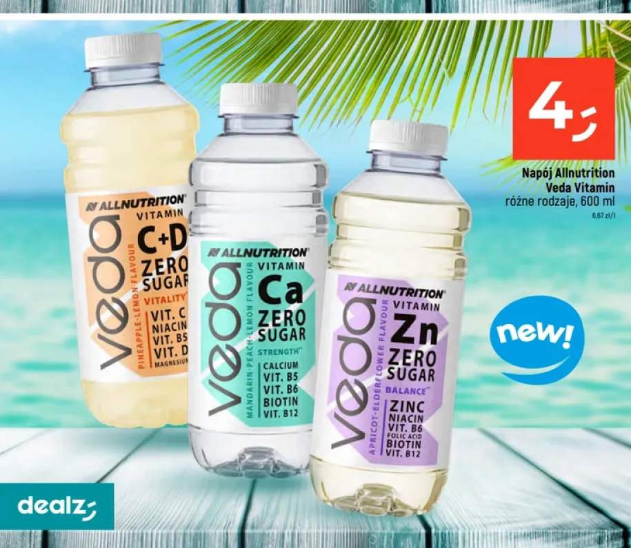 Napój Allnutrition Veda Vitamin C+D Pineapple-Lemon +1 wariant