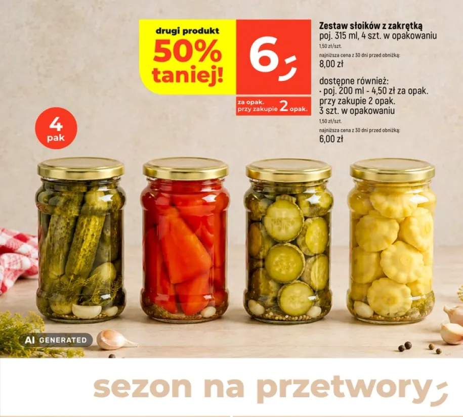 Słoiki z zakrętką Dealz 4-pak 315 ml +1 wariant